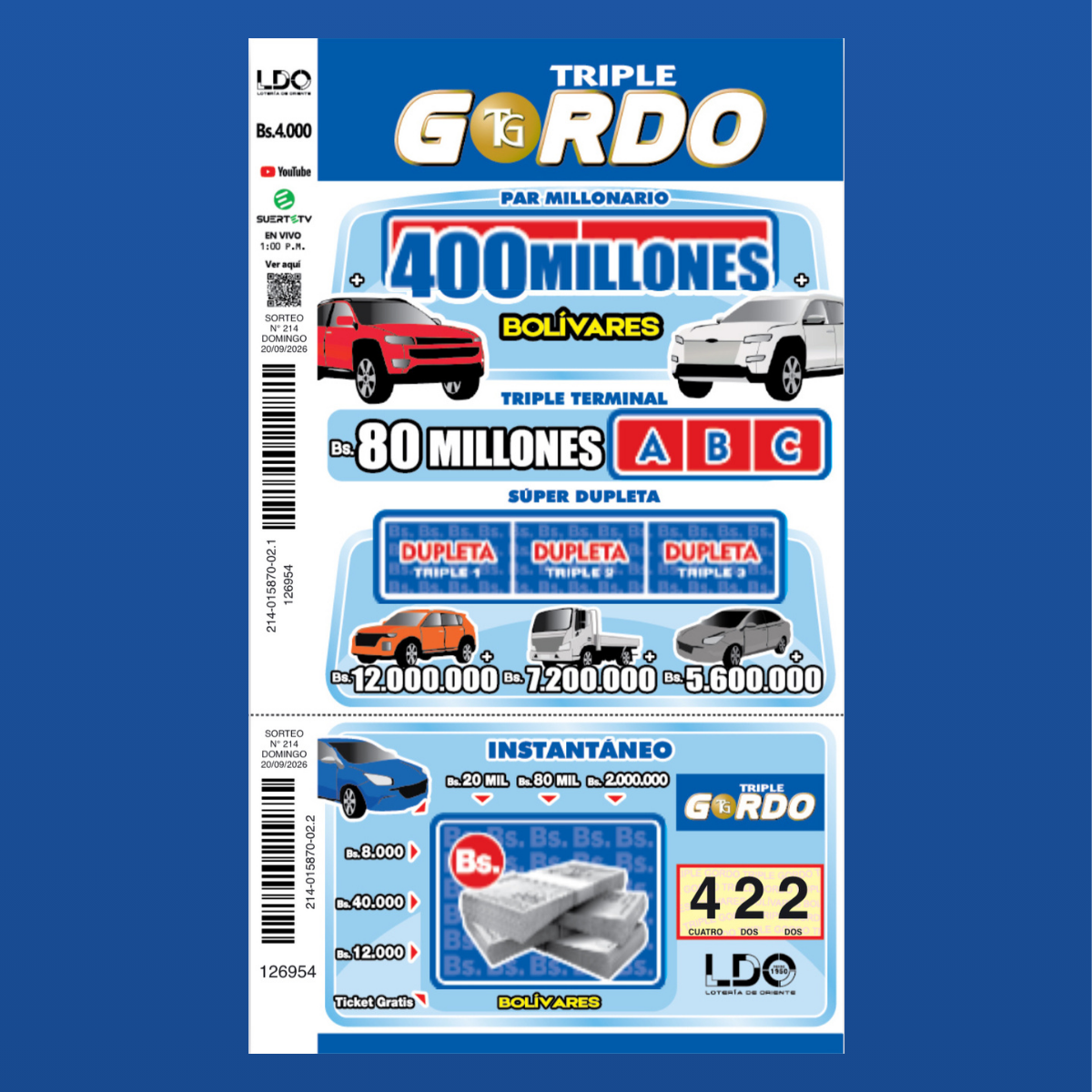 Boleto Digital Bolívares
