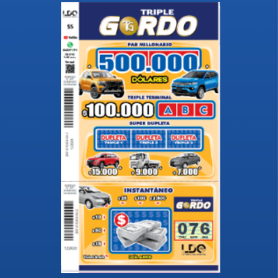 Triple Gordo - Boleto Digital Dólares 5 USD