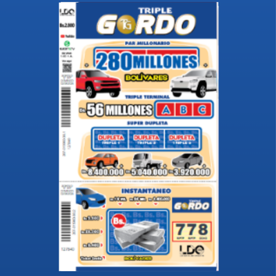 Triple Gordo – Boleto Digital Bolívares